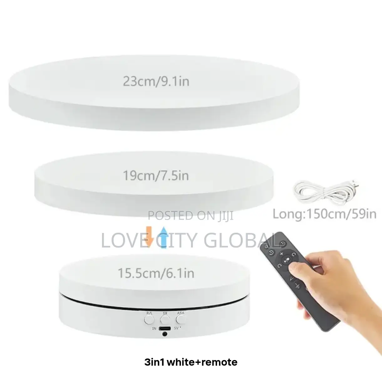 Smart Remote Control 360 Rotating Display Automatic Electric Turntable