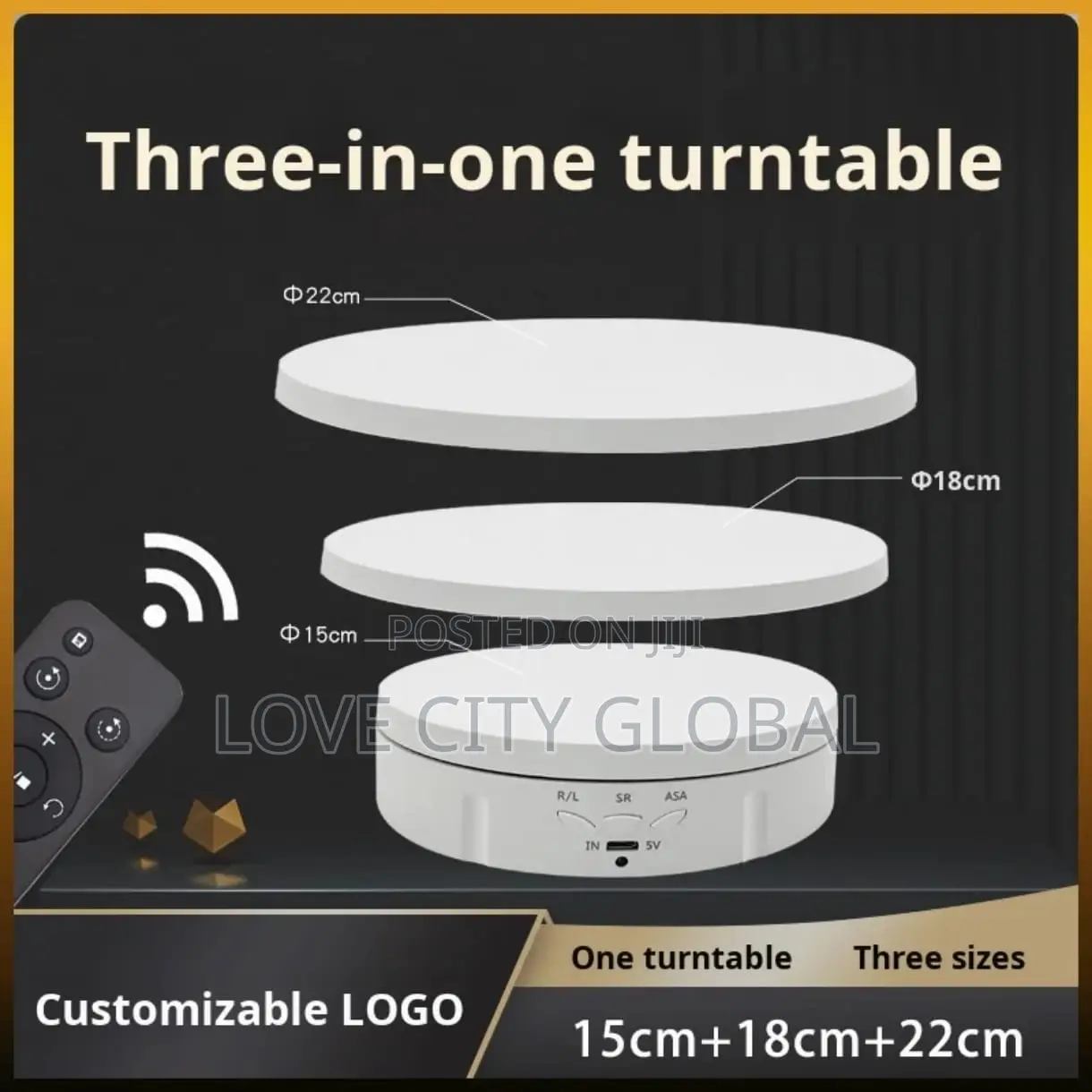 Smart Remote Control 360 Rotating Display Automatic Electric Turntable