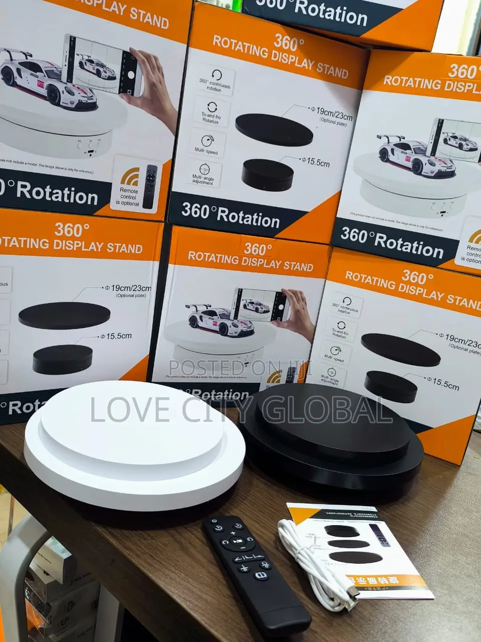 Smart Remote Control 360 Rotating Display Automatic Electric Turntable