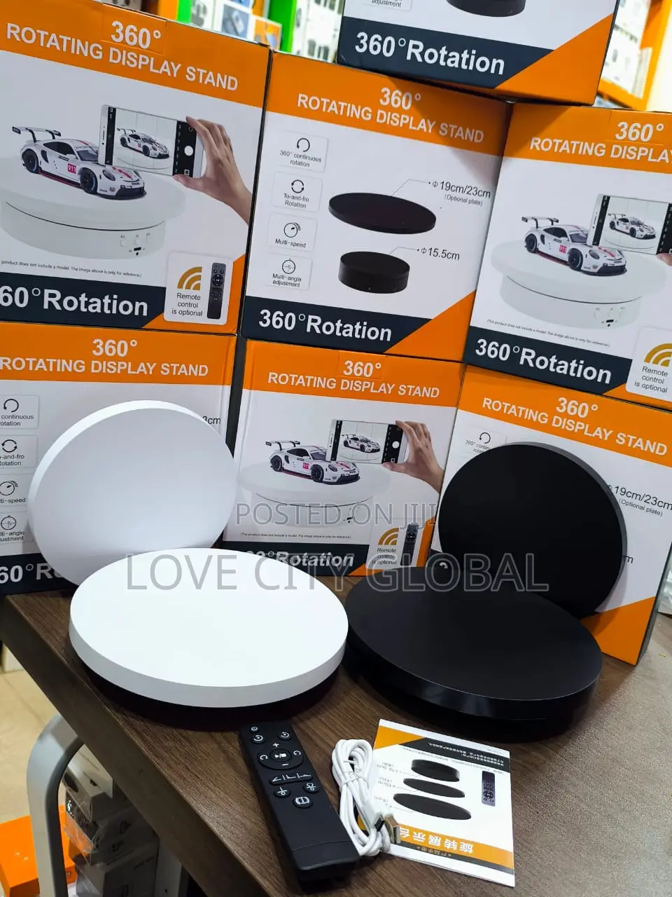 Smart Remote Control 360 Rotating Display Automatic Electric Turntable