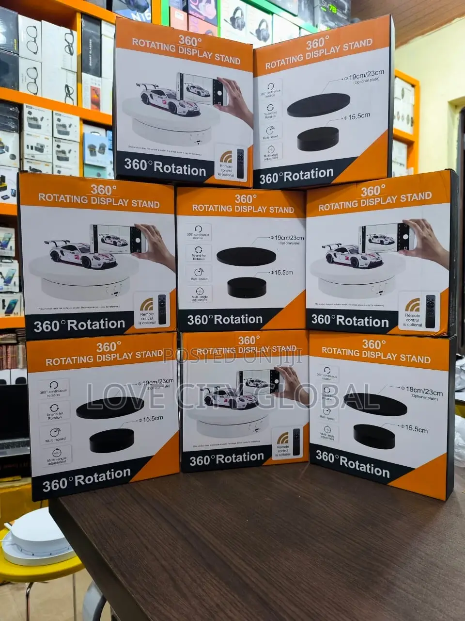 Smart Remote Control 360 Rotating Display Automatic Electric Turntable