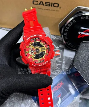G-Shock Digital and Analogue Time Display Rubber Watch,With Date, D