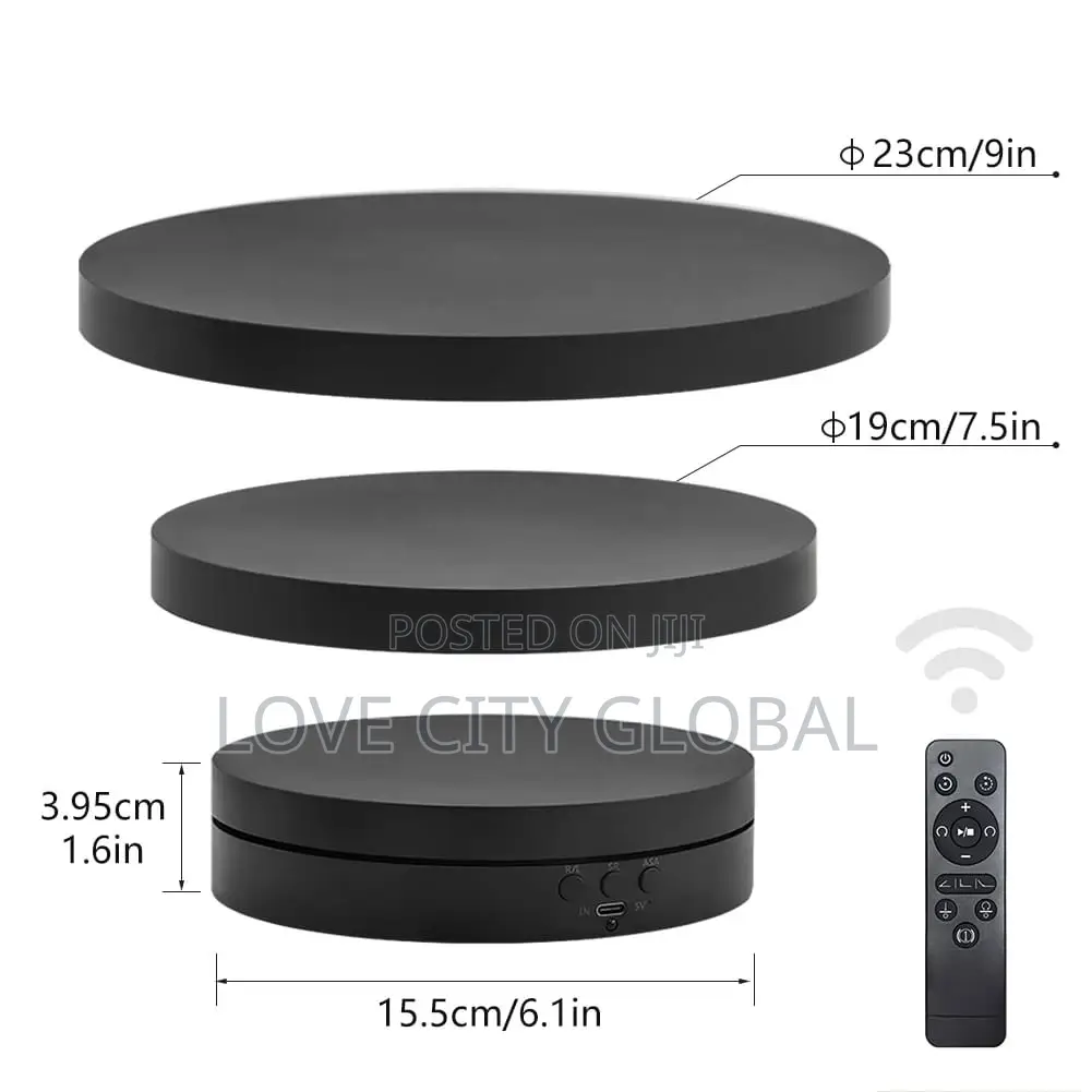 Smart Remote Control 360 Rotating Display Automatic Electric Turntable