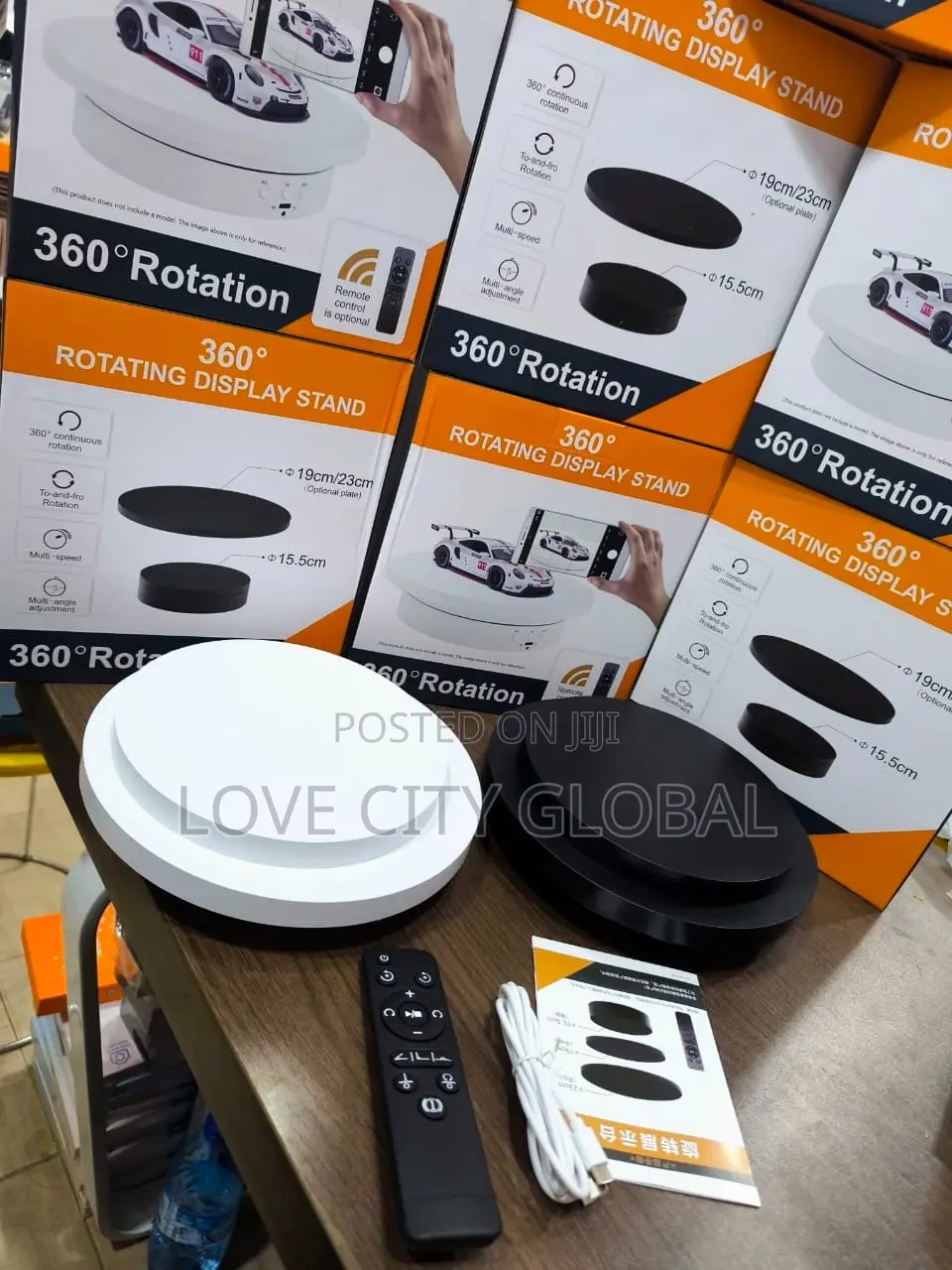 Smart Remote Control 360 Rotating Display Automatic Electric Turntable