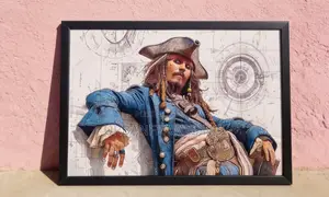 Jack Sparrow Wall Art Frame 20×30 Inches | Premium Wooden Frame