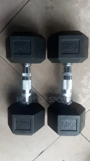 A Pair of 7.5kg Hexagons Dumbbell