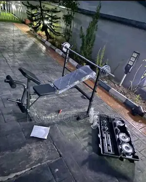 Weight Lifting Bench With 50kg Dumbbells Set