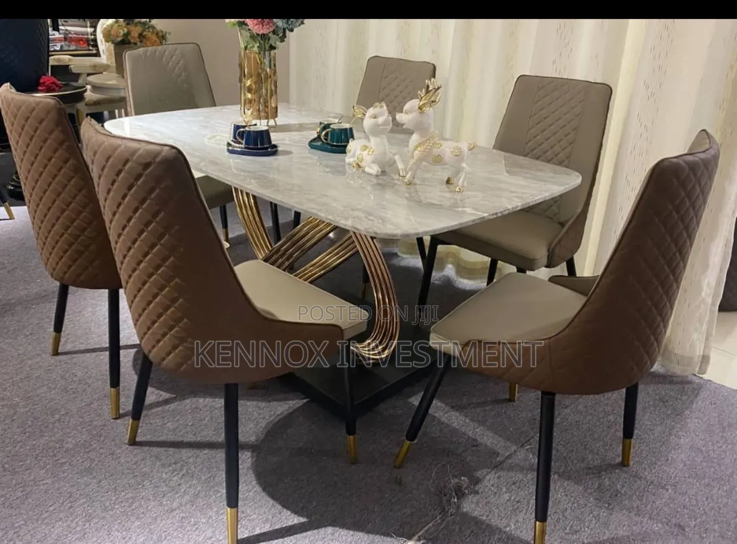 4 Seaters High Quality Marble Dining