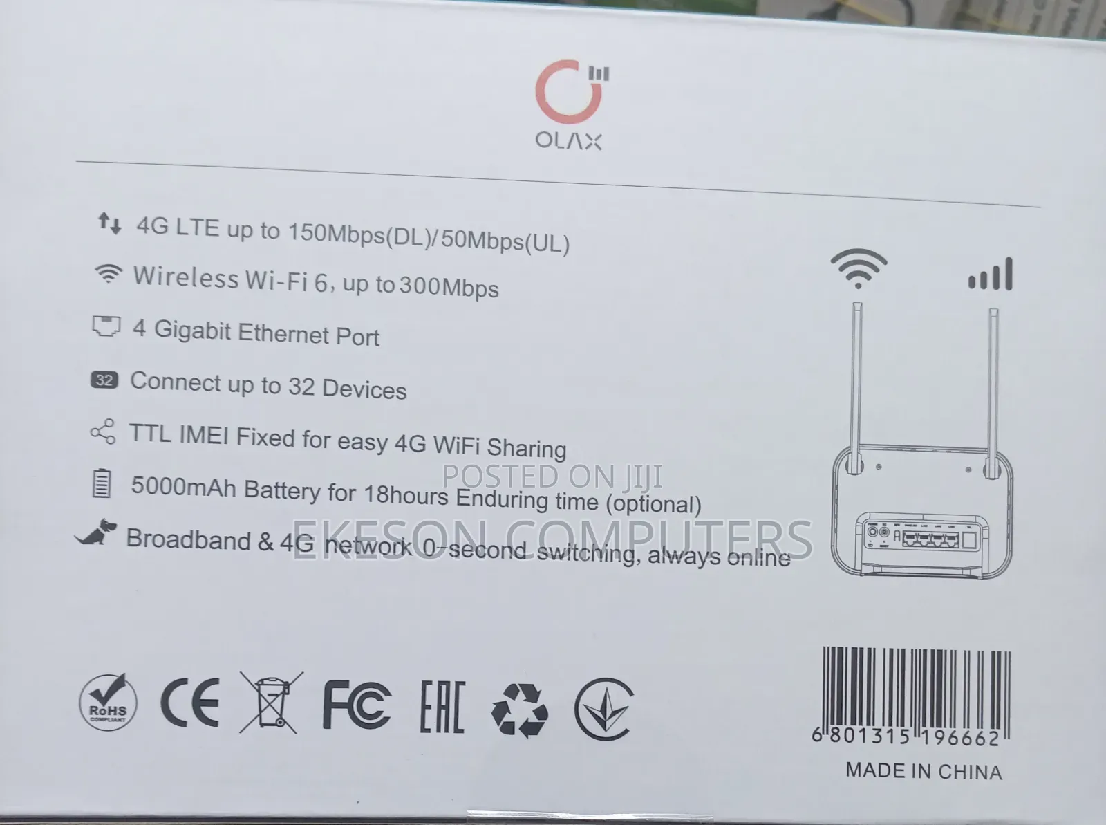 Olax Wireless Universal Router.