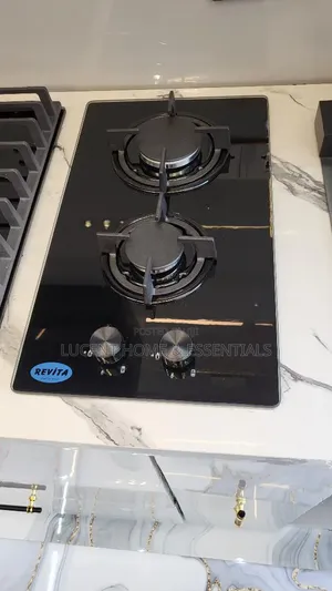 Brand New Revita 2-Burner Built-in Gas Hob Sleek Tempered Glass Cooker