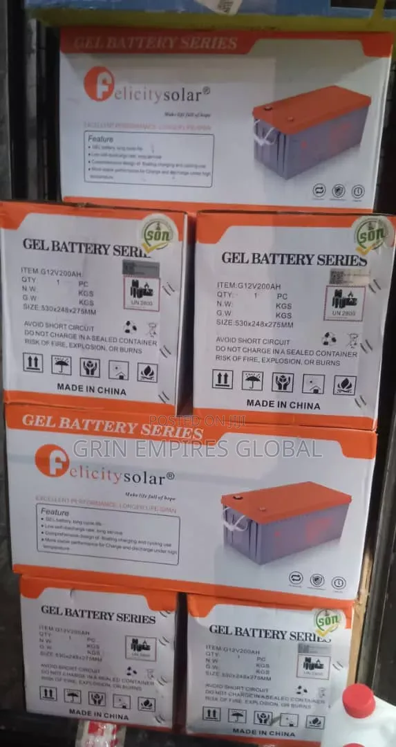 Felicity 200ah Gel Battery