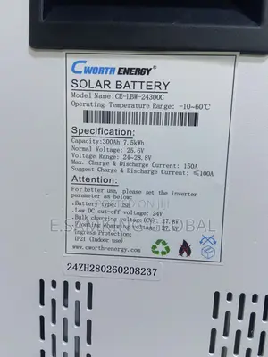 7.5kwh 24v Cworth Lithium Battery