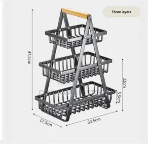 3 Tier Kitchen Fruit and Vegetable Basket / Rack