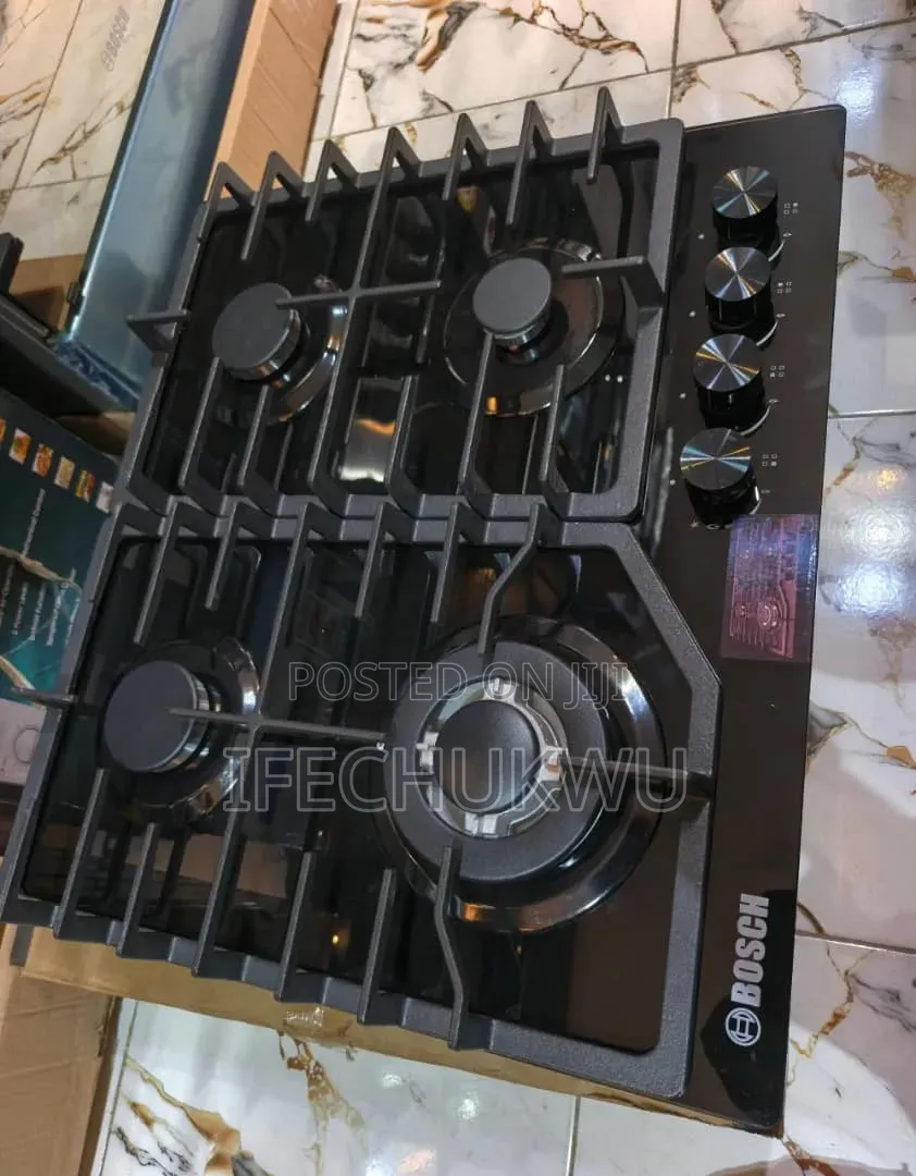Bosch Built-in Cabinet 60cm 4 Gas Automatic Burners Blueflame Light