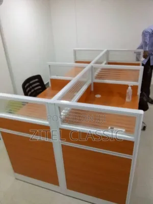 Office Work Station 4 Pertion With Mobile Drower