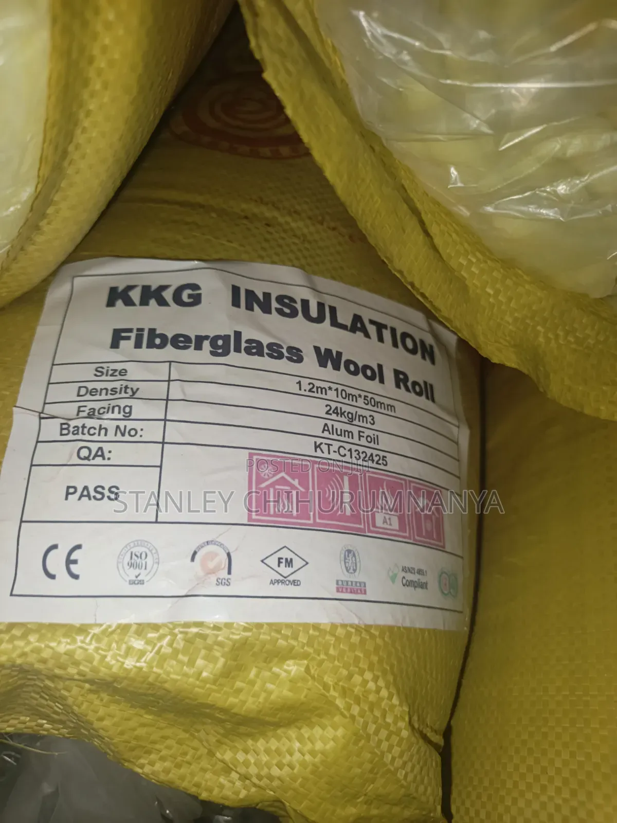 KKG Fiberglass Rockwool 50mm Thickness.