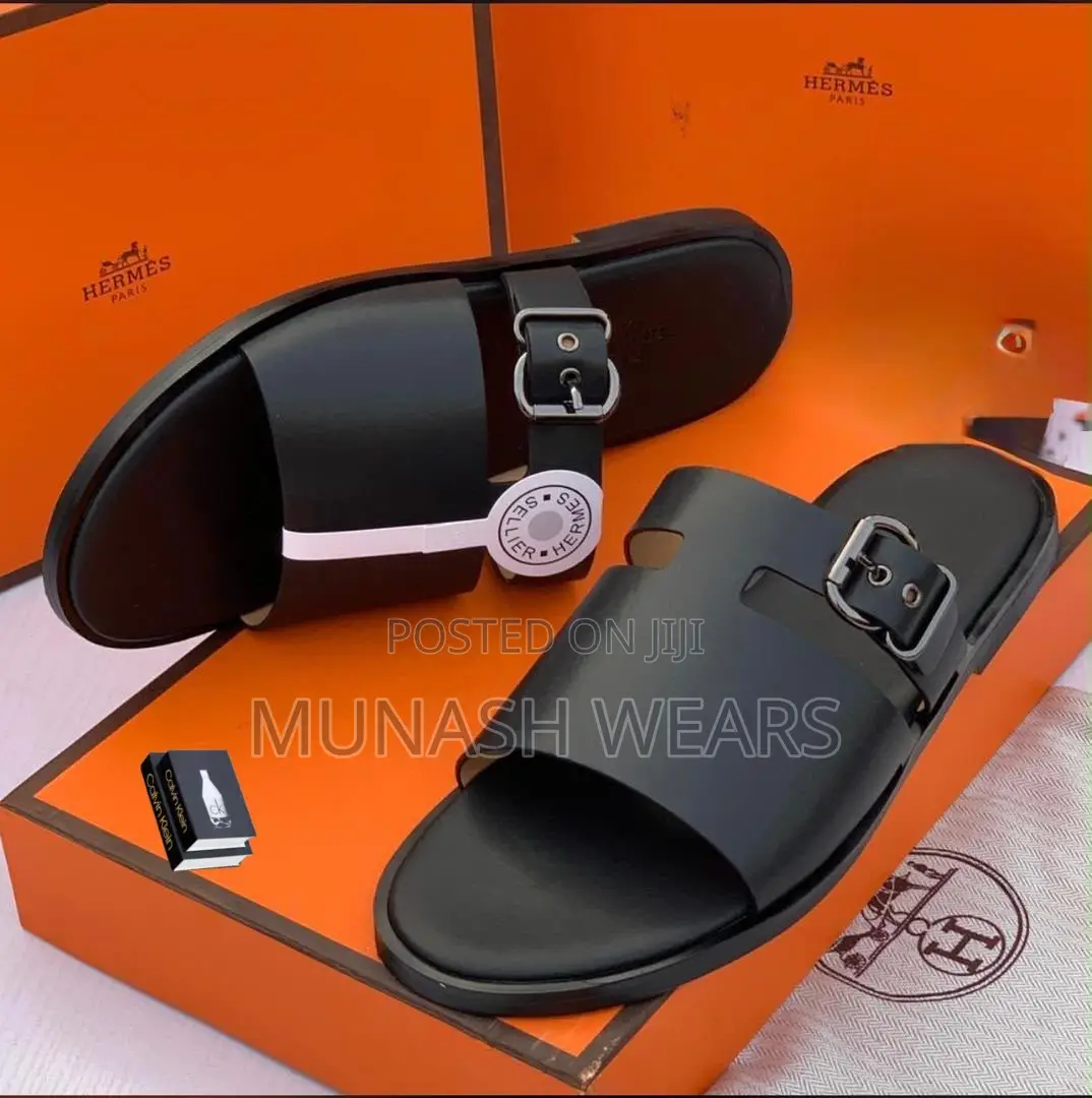 Hermes Buckle and Cross Slipers 40-46