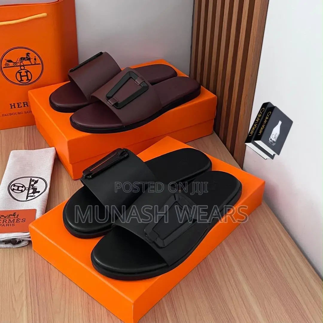 Hermes Buckle and Cross Slipers 40-46
