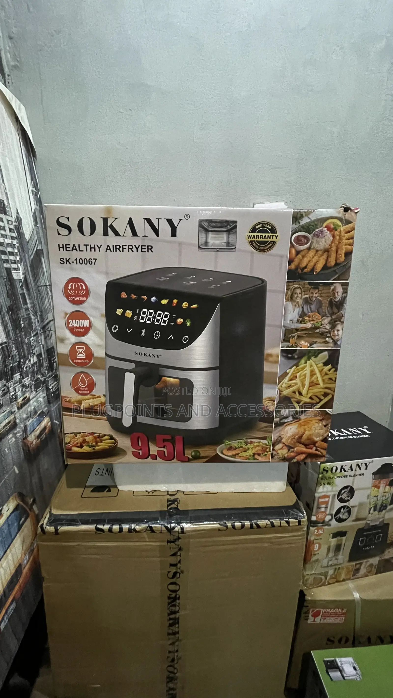 Sokany Airfryer 9.5liters + Free Delivery Today Only