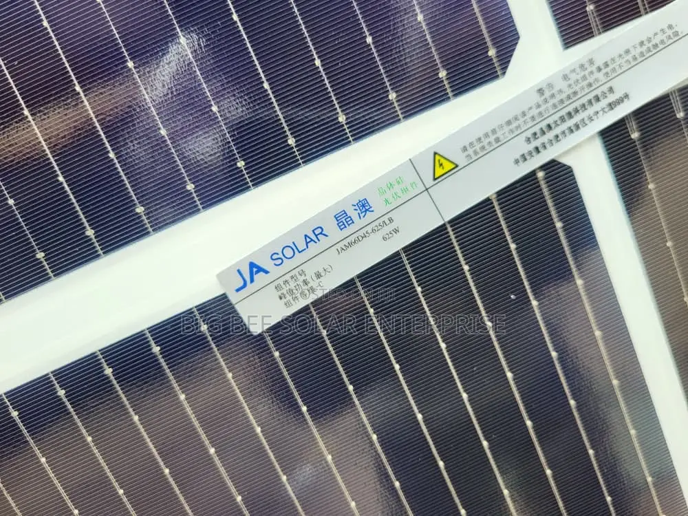 625w Ja Bifacial Solar Panel