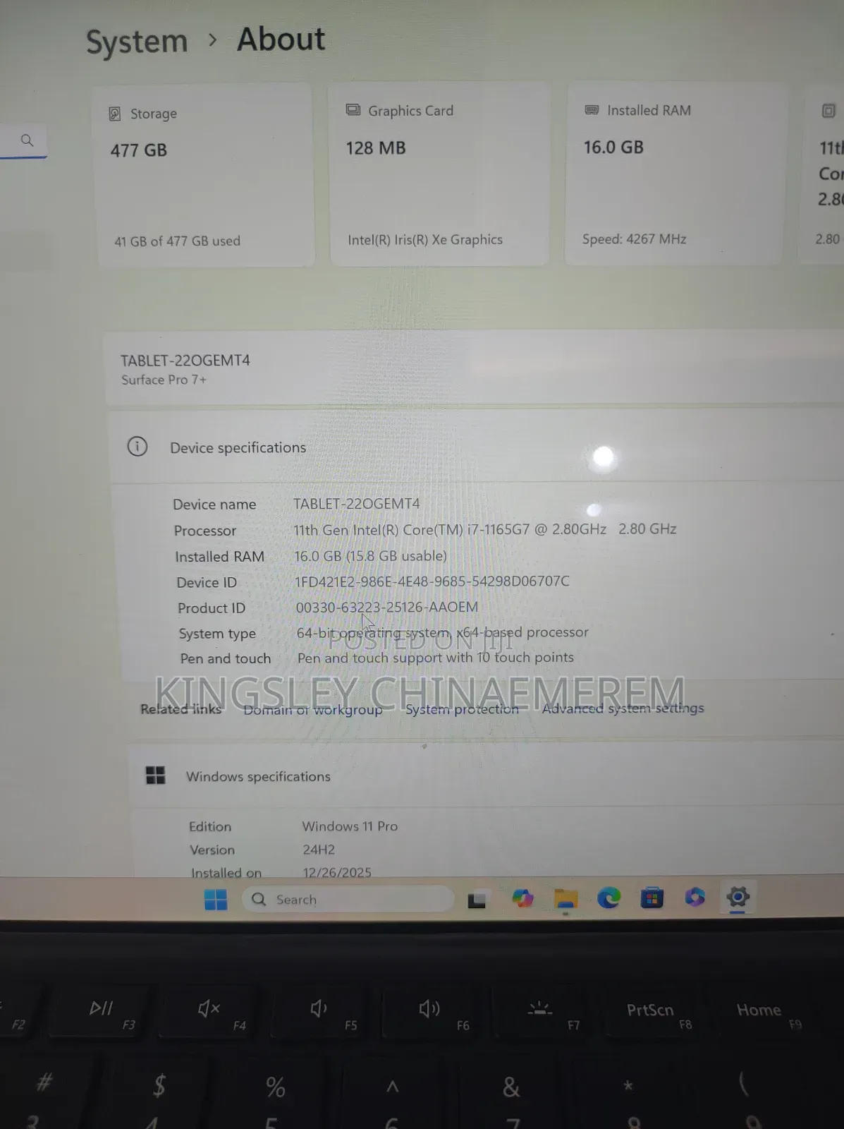 Laptop Microsoft Surface Pro 7+ 16GB Intel Core i7 SSD 512GB