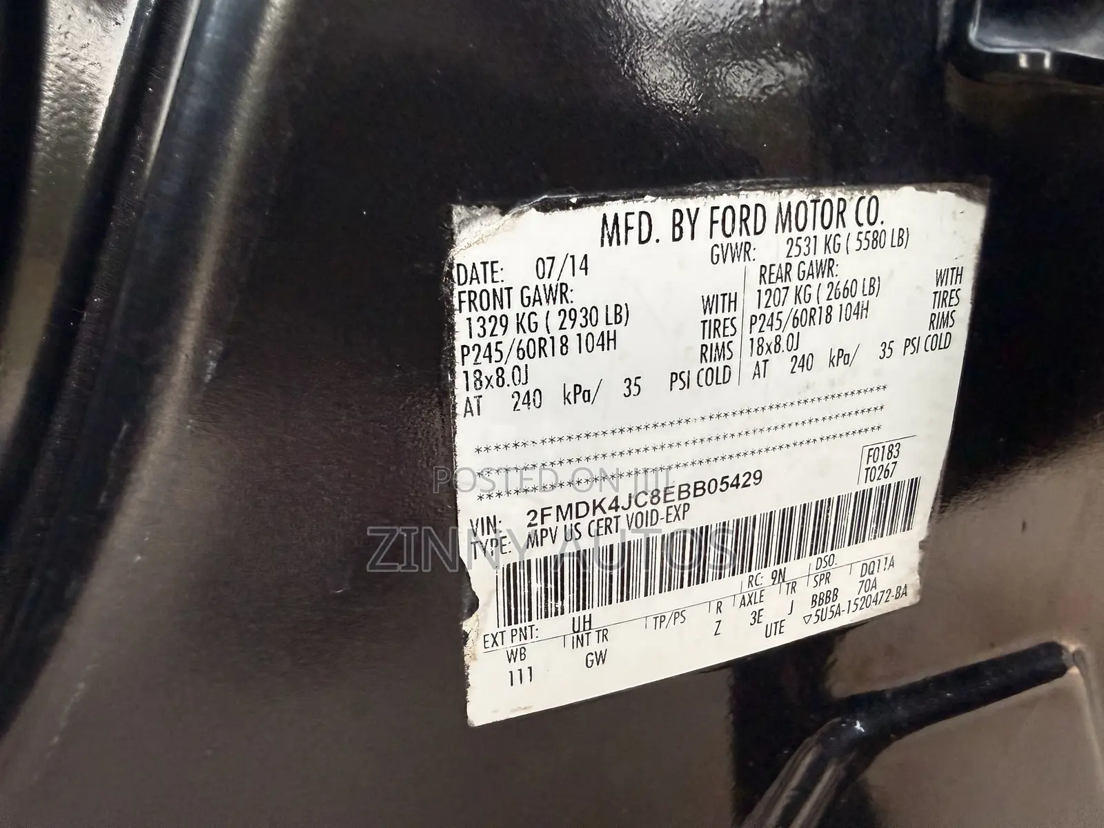 Ford Edge 2015 Black