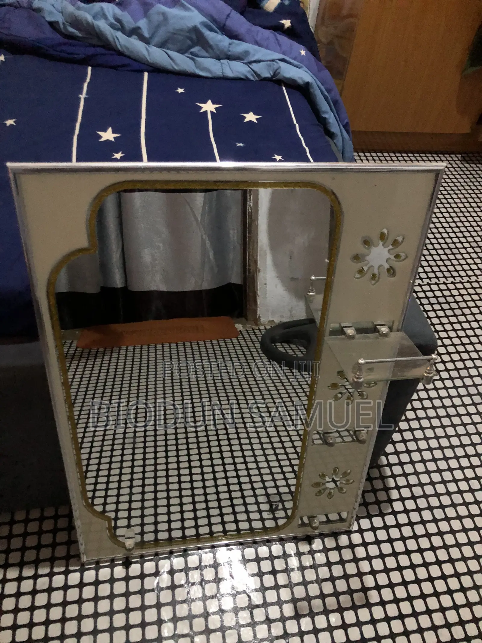 Wall Glass Mirror and Flower Vase