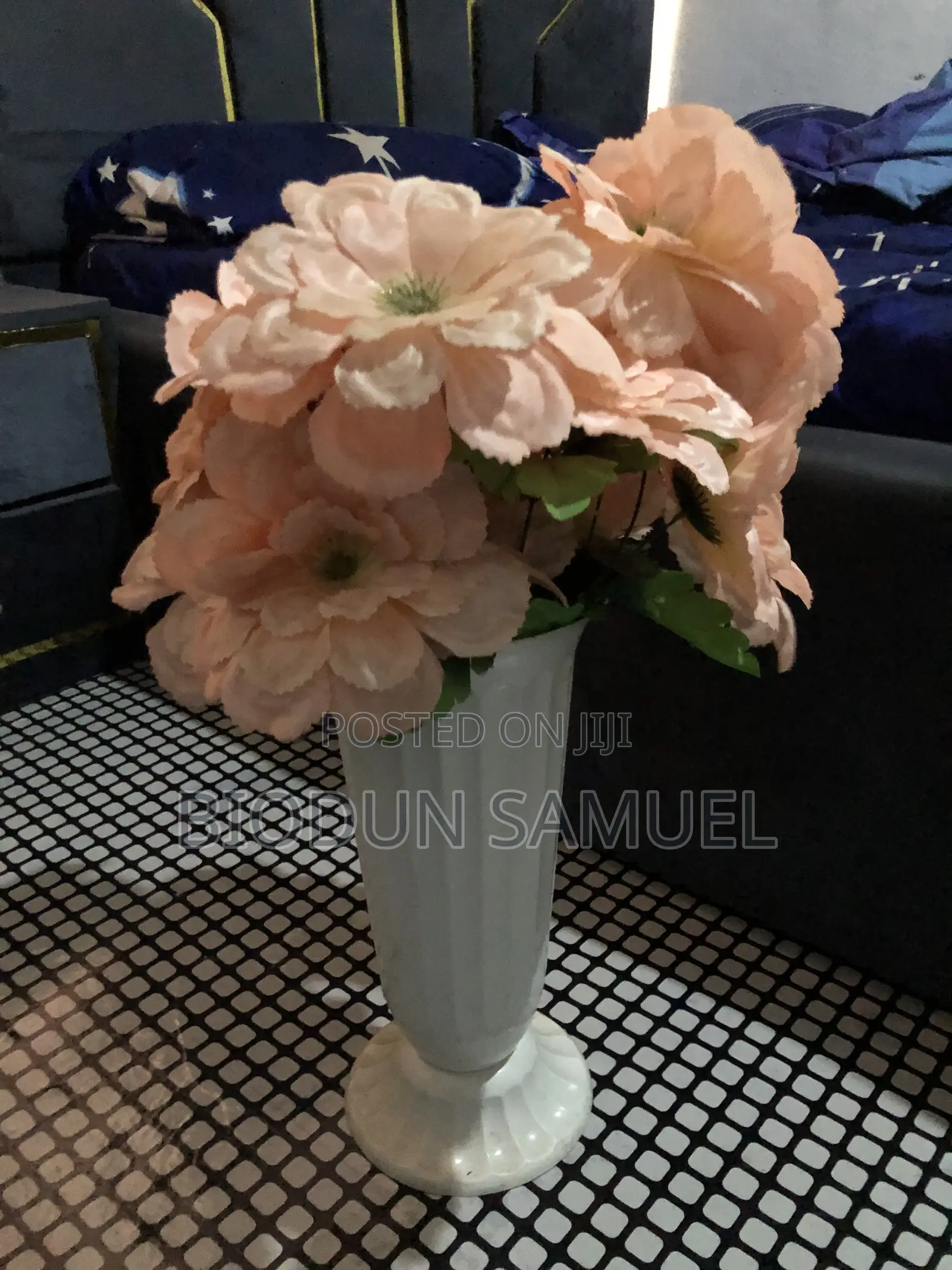 Wall Glass Mirror and Flower Vase
