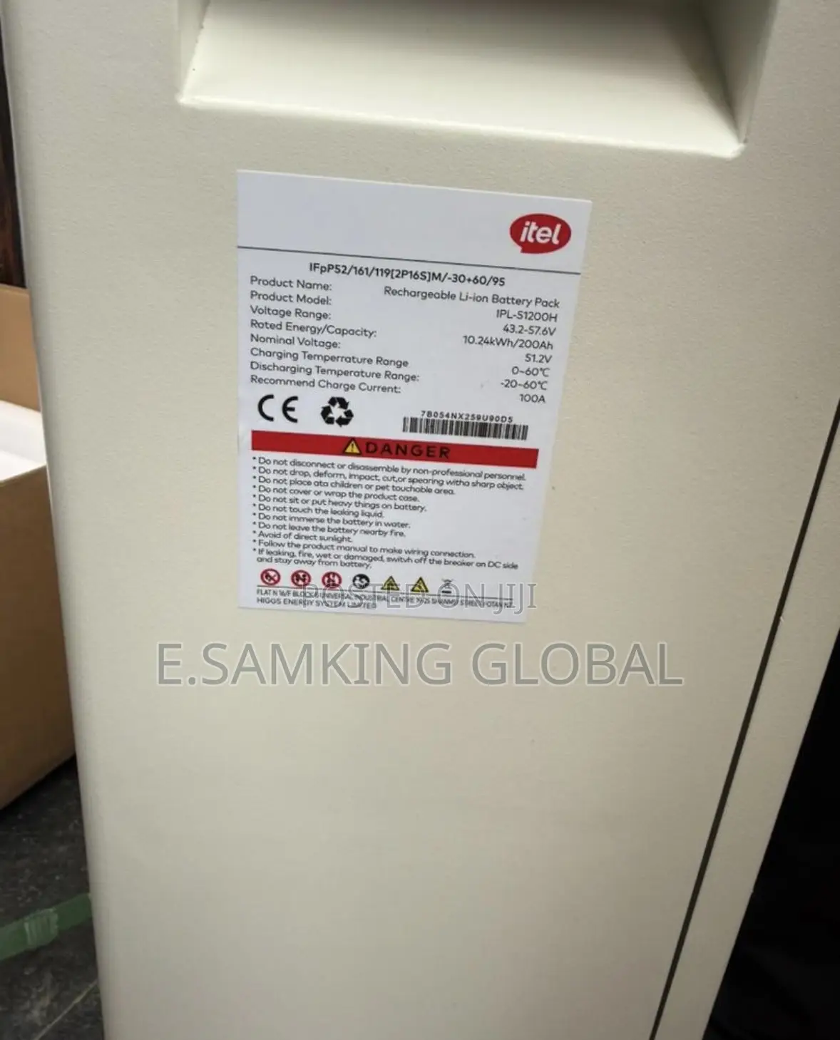 10kwh Itel Lithium Ion Battery