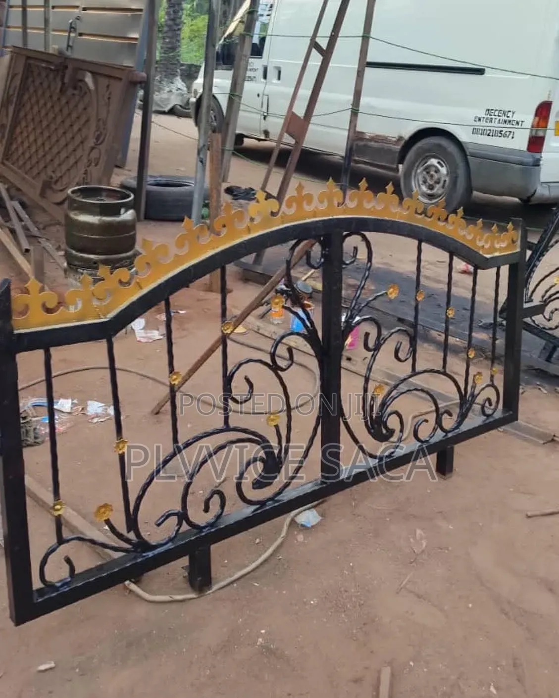 Brown Wrought-Iron Handrail