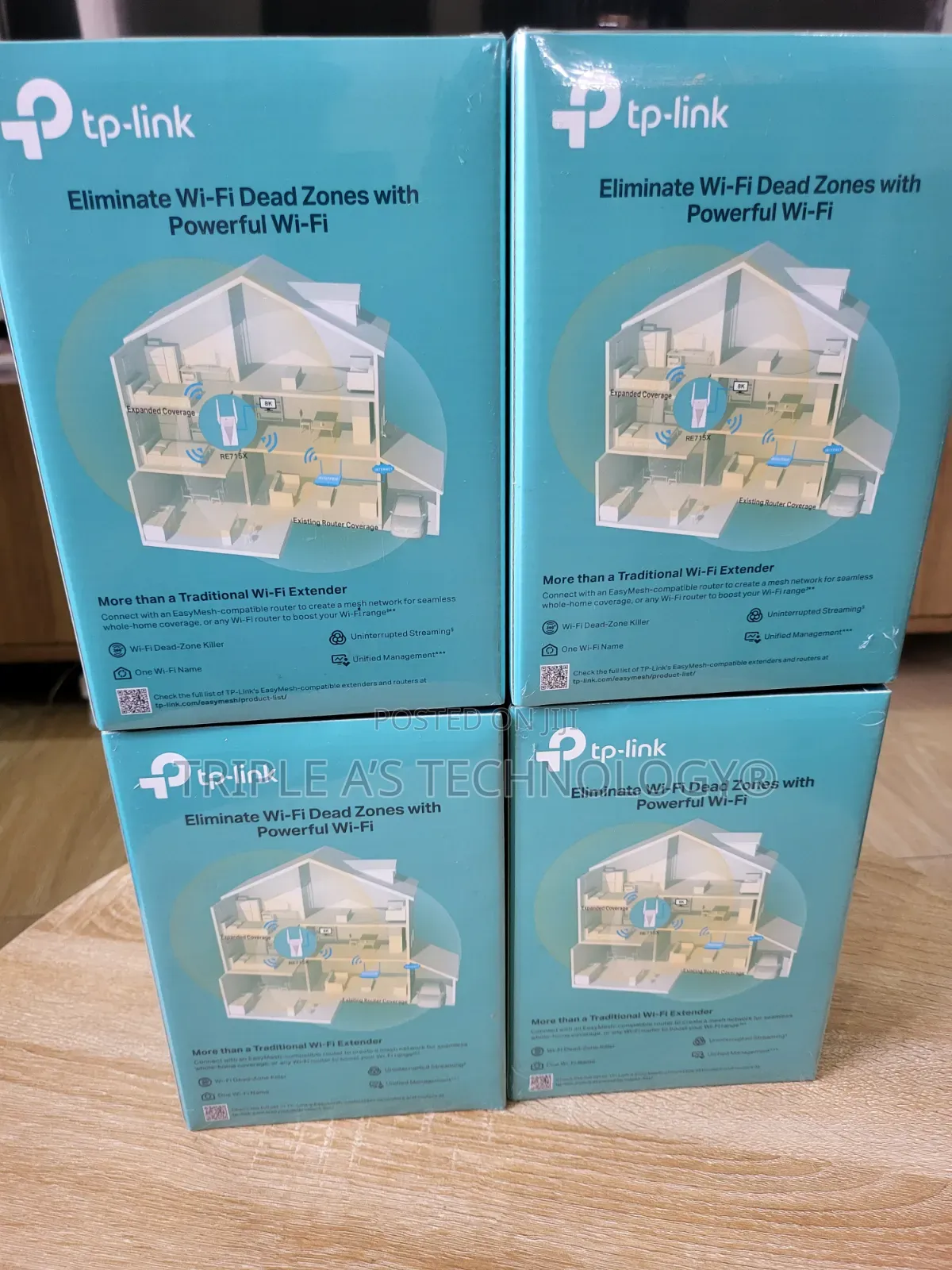 TP-Link Ax3000 Wifi 6 Range Extender Re715x Easy Mesh Dual Band