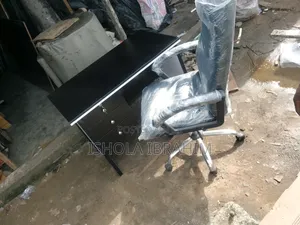 Office Table and Big Headrest Chair Available
