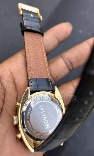 Movado Leather Strapped Watch