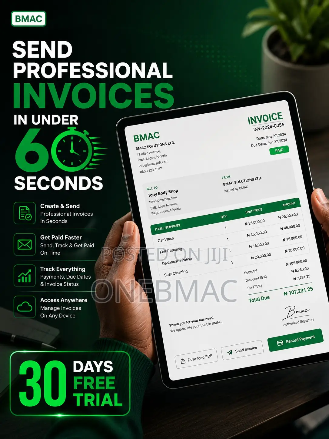 Send Professional Invoices in Under 60 Seconds
