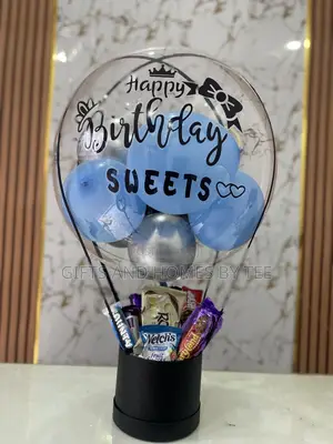 Blue Themed Balloon Treats Box