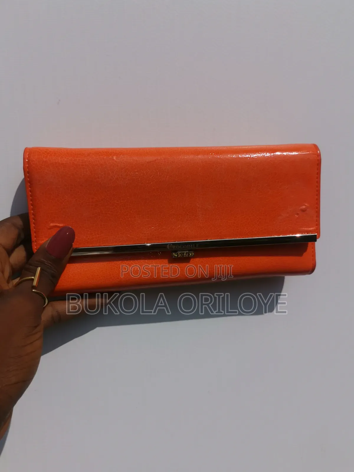 Orange Wallet Crocodile