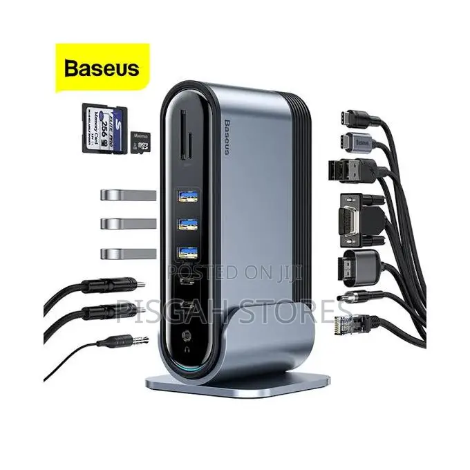 Baseus Unionjoy 16-Port Four-Screen Multifunctional Type-C Hub Adapter