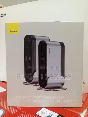Baseus Unionjoy 16-Port Four-Screen Multifunctional Type-C Hub Adapter