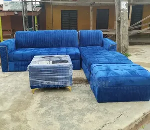 Top Quality L Shape Section Sofa With Center Table and Ottoman
