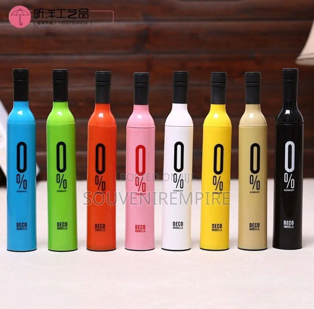 Portable Foldable Wine Bottle Umbrella With Case