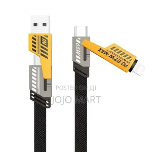 4-in-1 Super Fast Charging Cable ( 65w + 27w ) Dual Type-c Usb