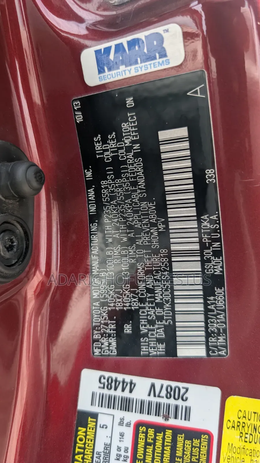 Toyota Sienna 2014 Burgundy