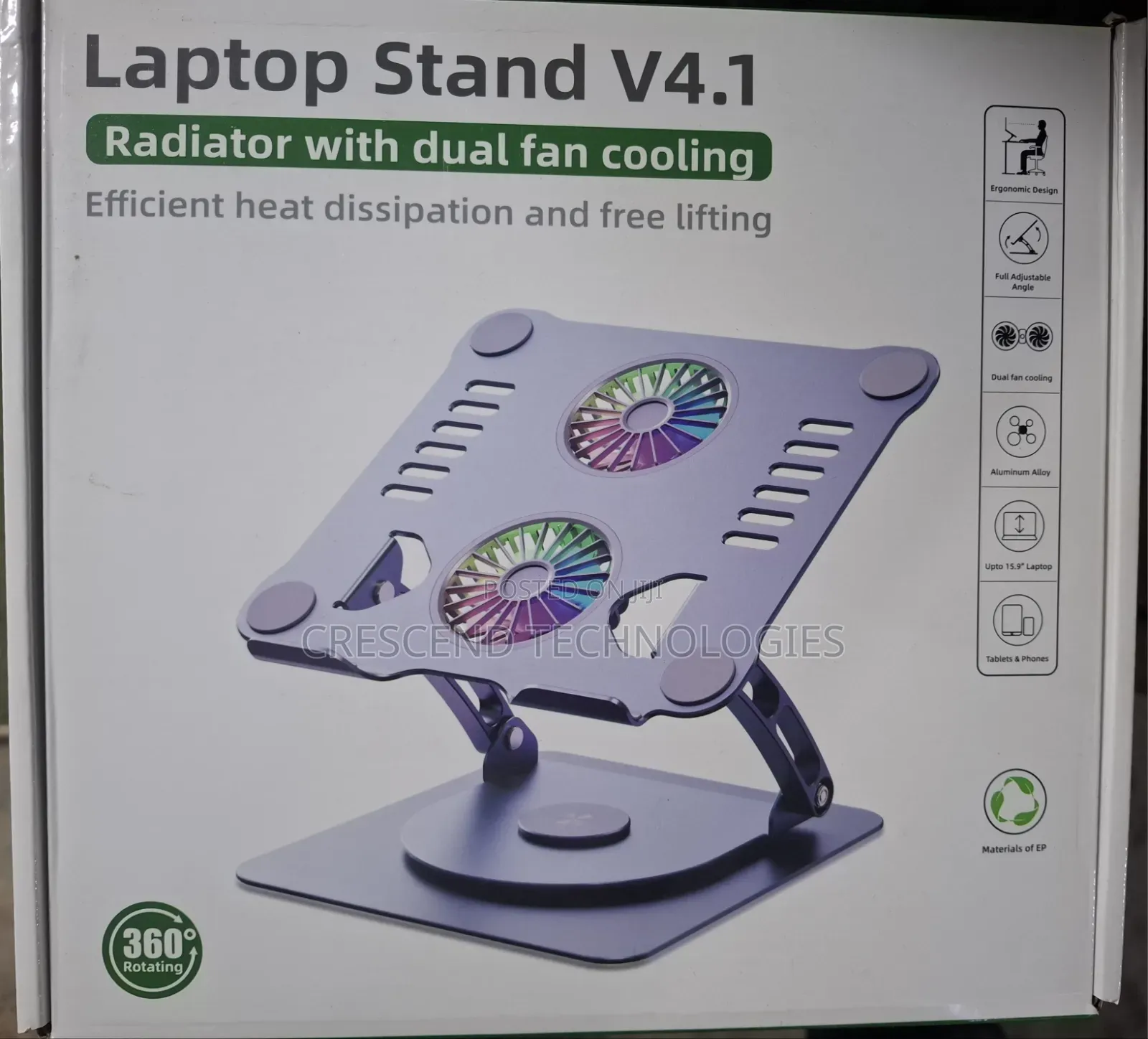 Laptop Stand With Dual Fan
