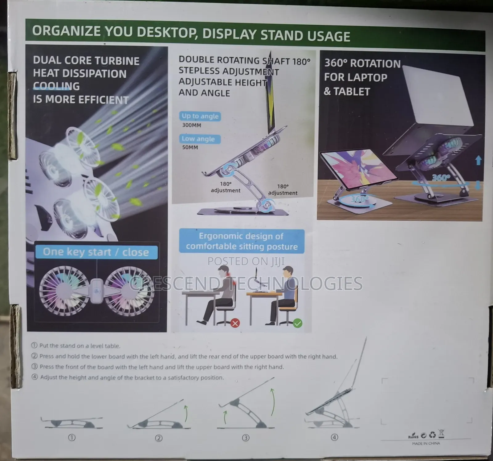 Laptop Stand With Dual Fan
