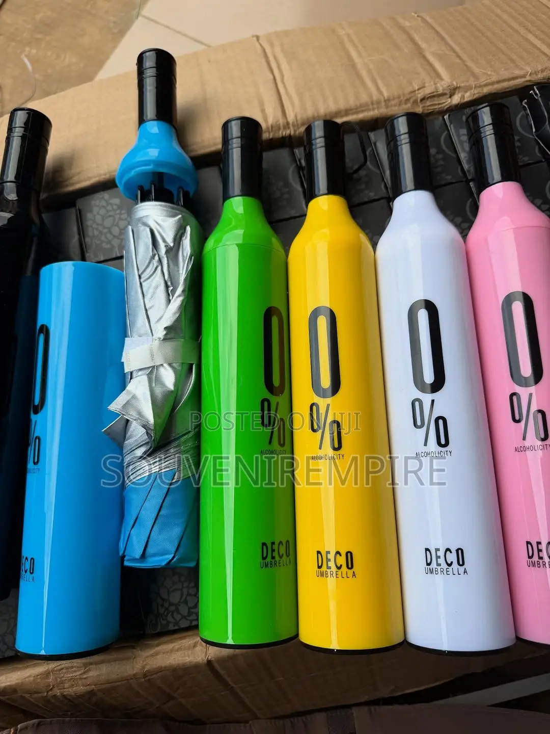 Portable Foldable Wine Bottle Umbrella With Case