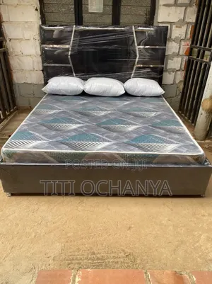6x6 8inches Orthopedic Mattress + Bedframe + Fiber Pillows