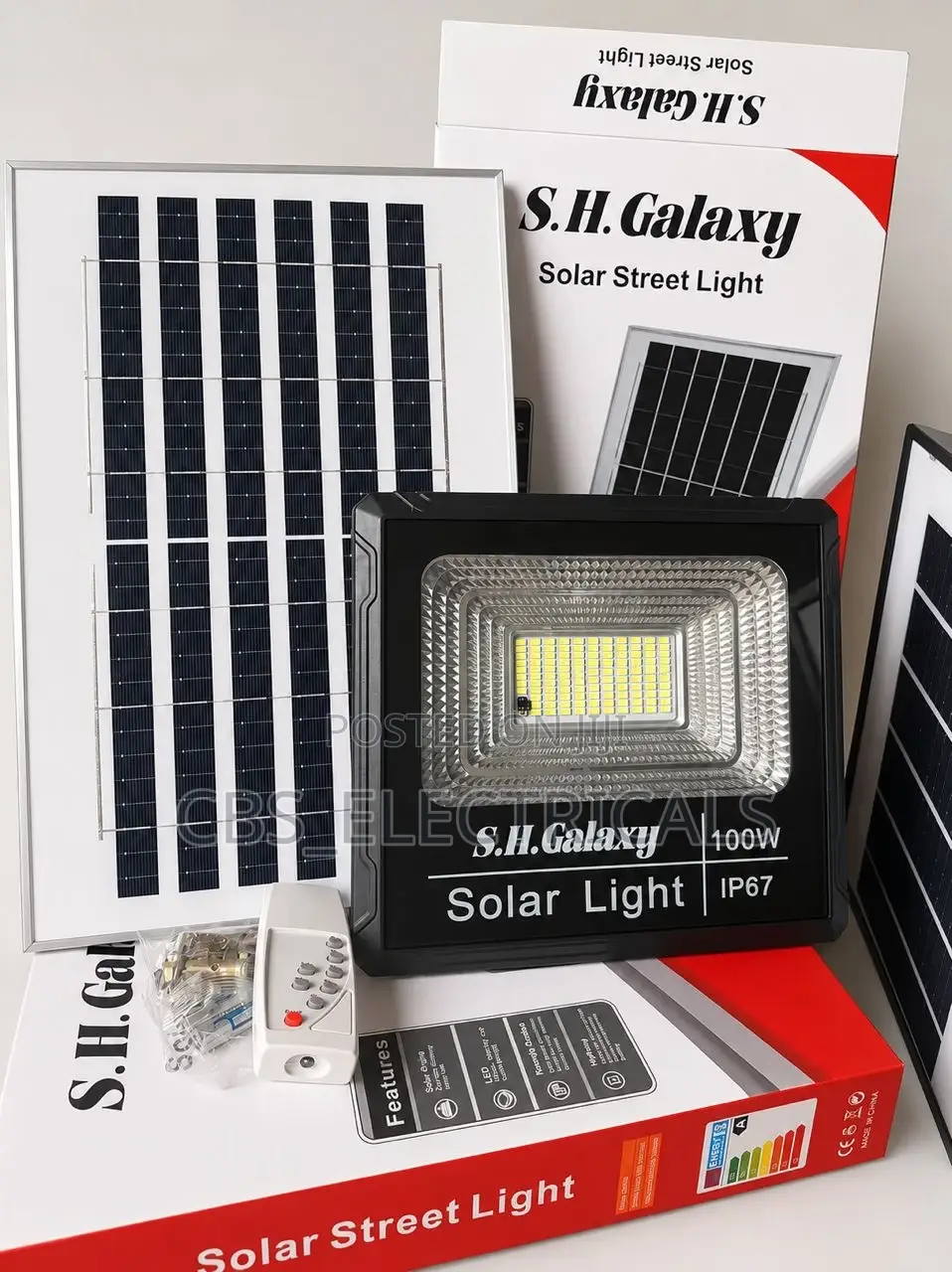 100w Solar Flood Light (Separate Panel )