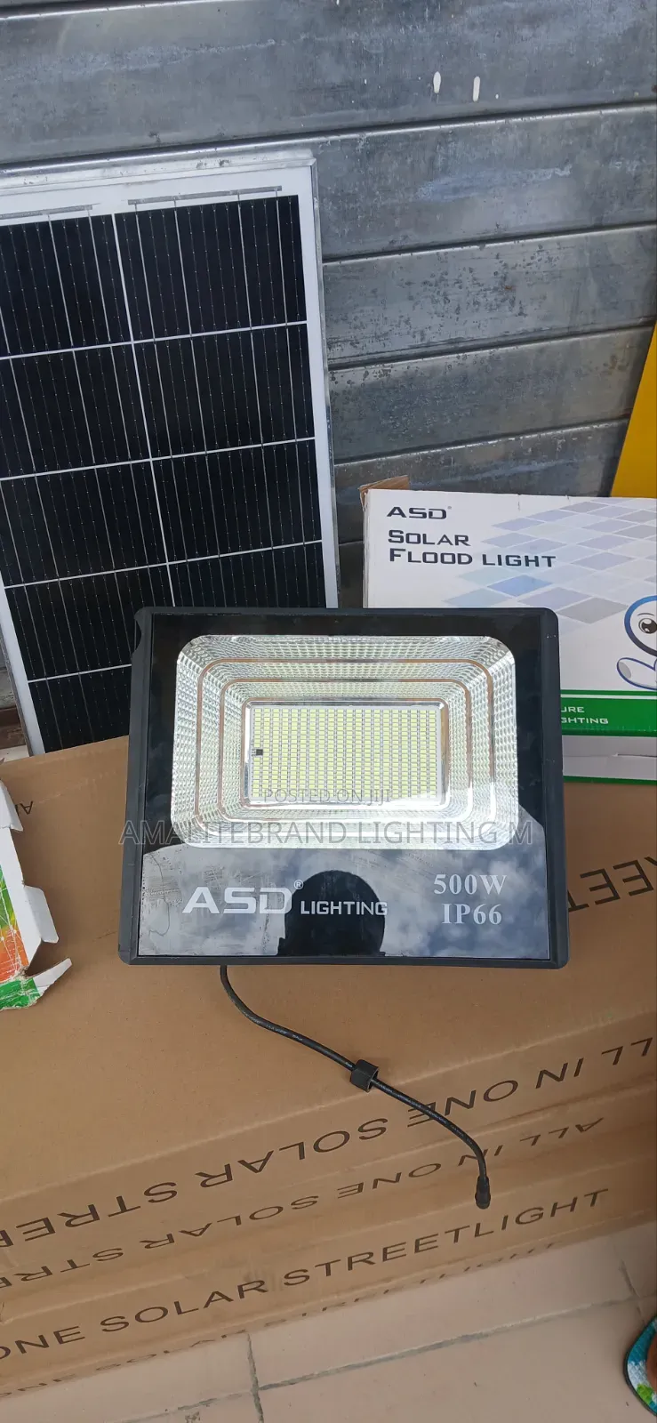 500w Solar Flood Light With Pannel