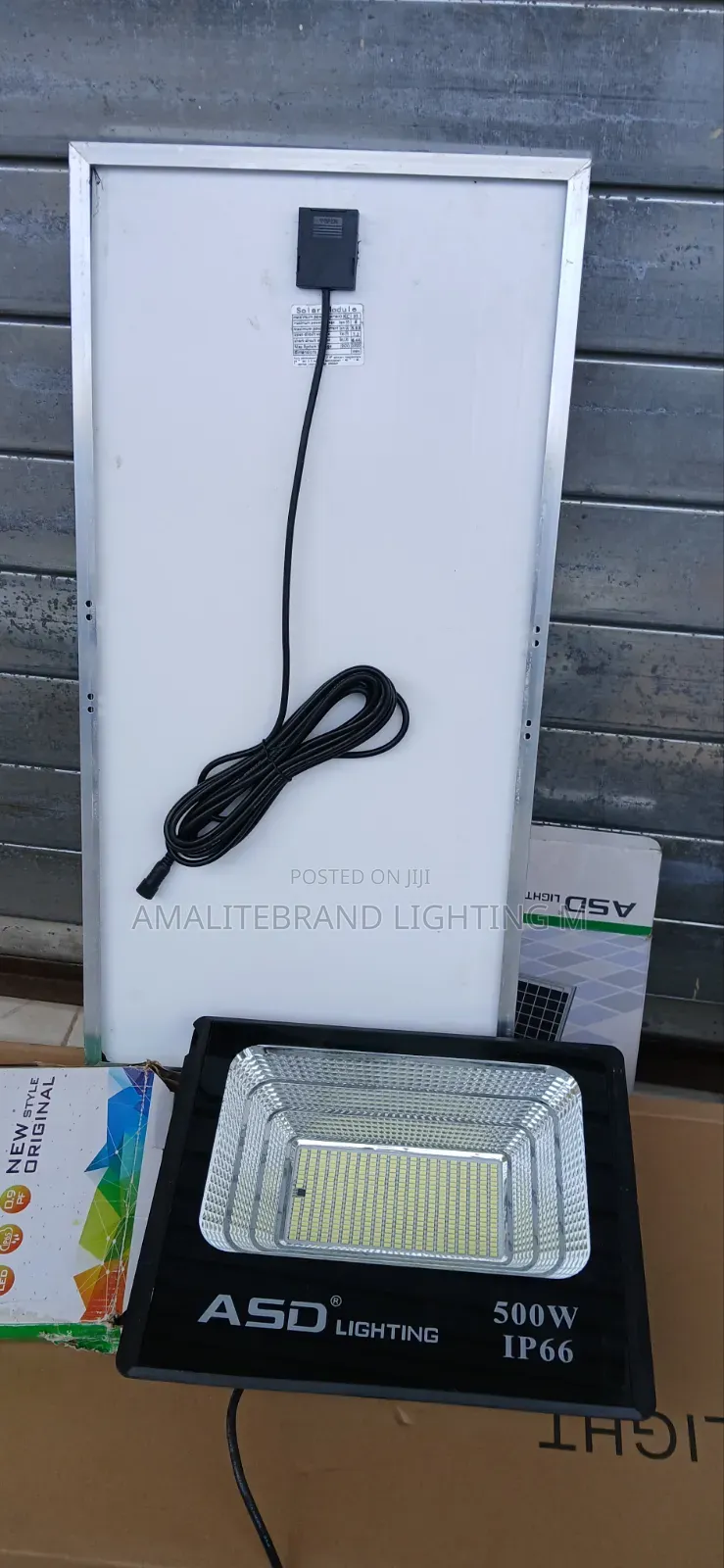500w Solar Flood Light With Pannel