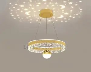 Modernled Celestialringpendant Chandelier With Starryceiling Projectio